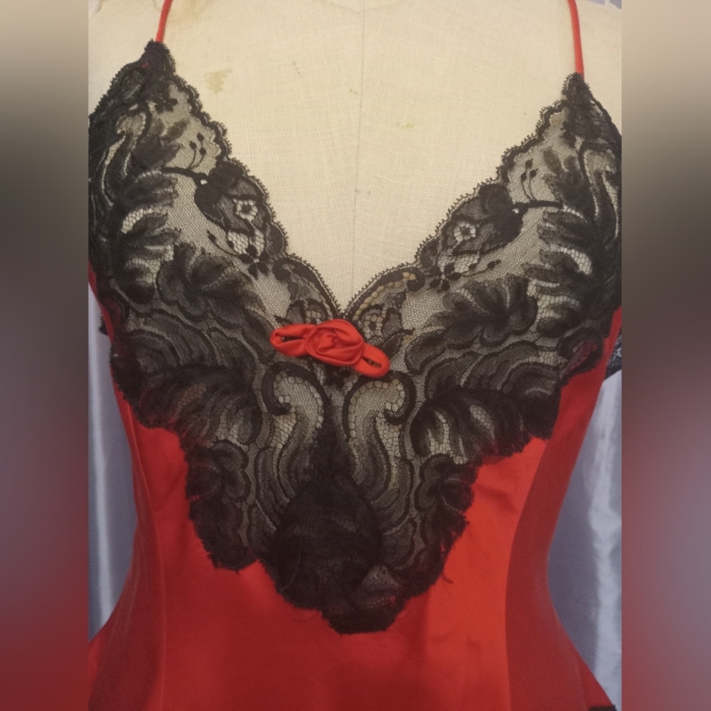 Red sexy lace teddy